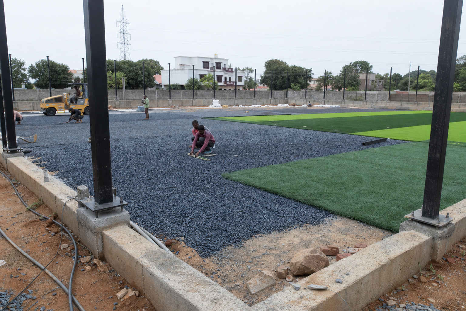 Football Turf Ground Construction Process Hyderabad